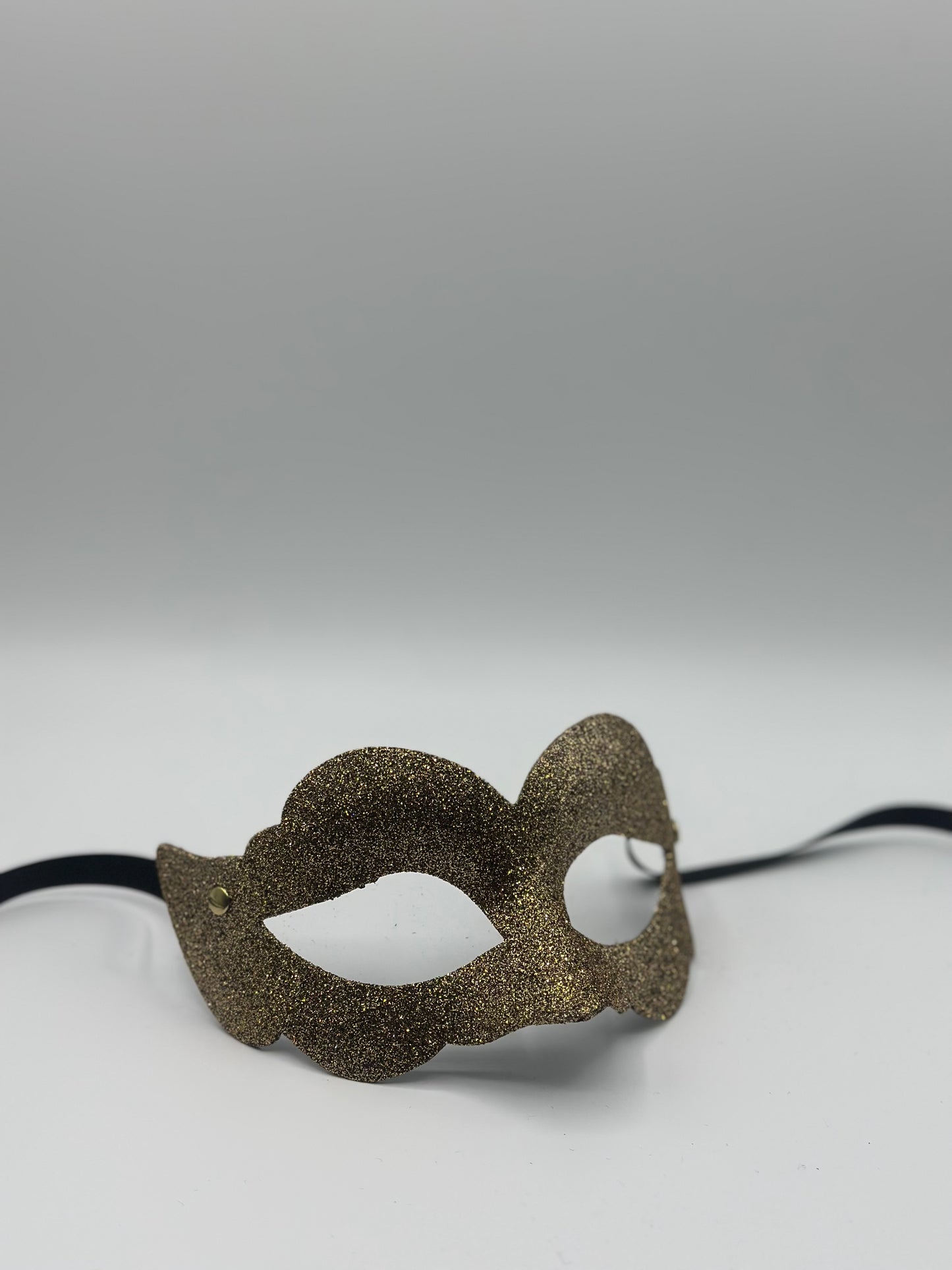 Goldene Maske glitzer - Maskerade Maske Gold