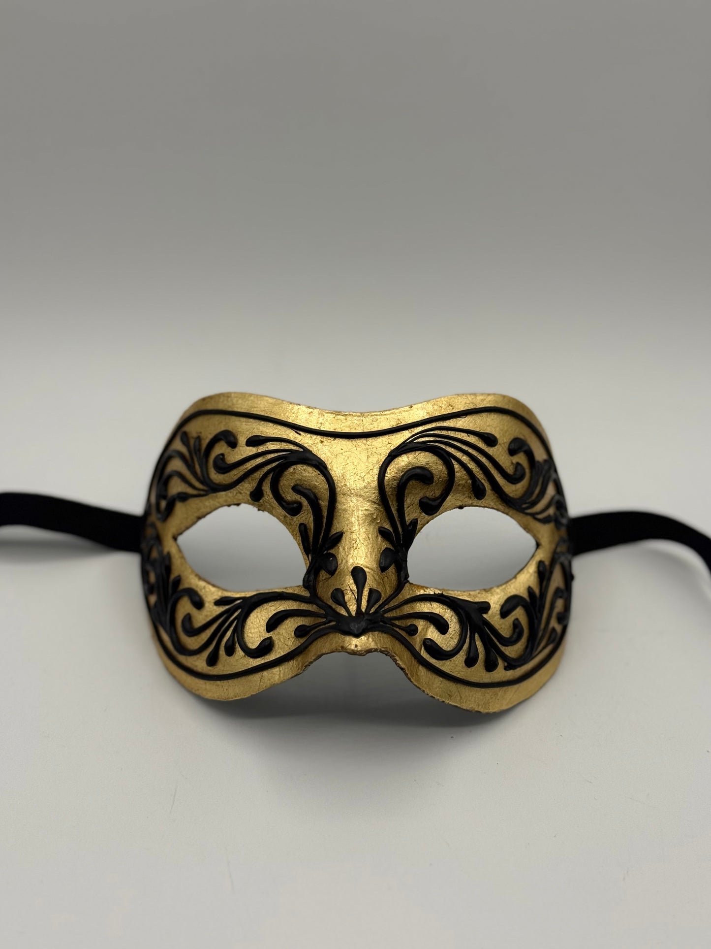 Venetian Mask Set for Couples – Gold Black Baroque