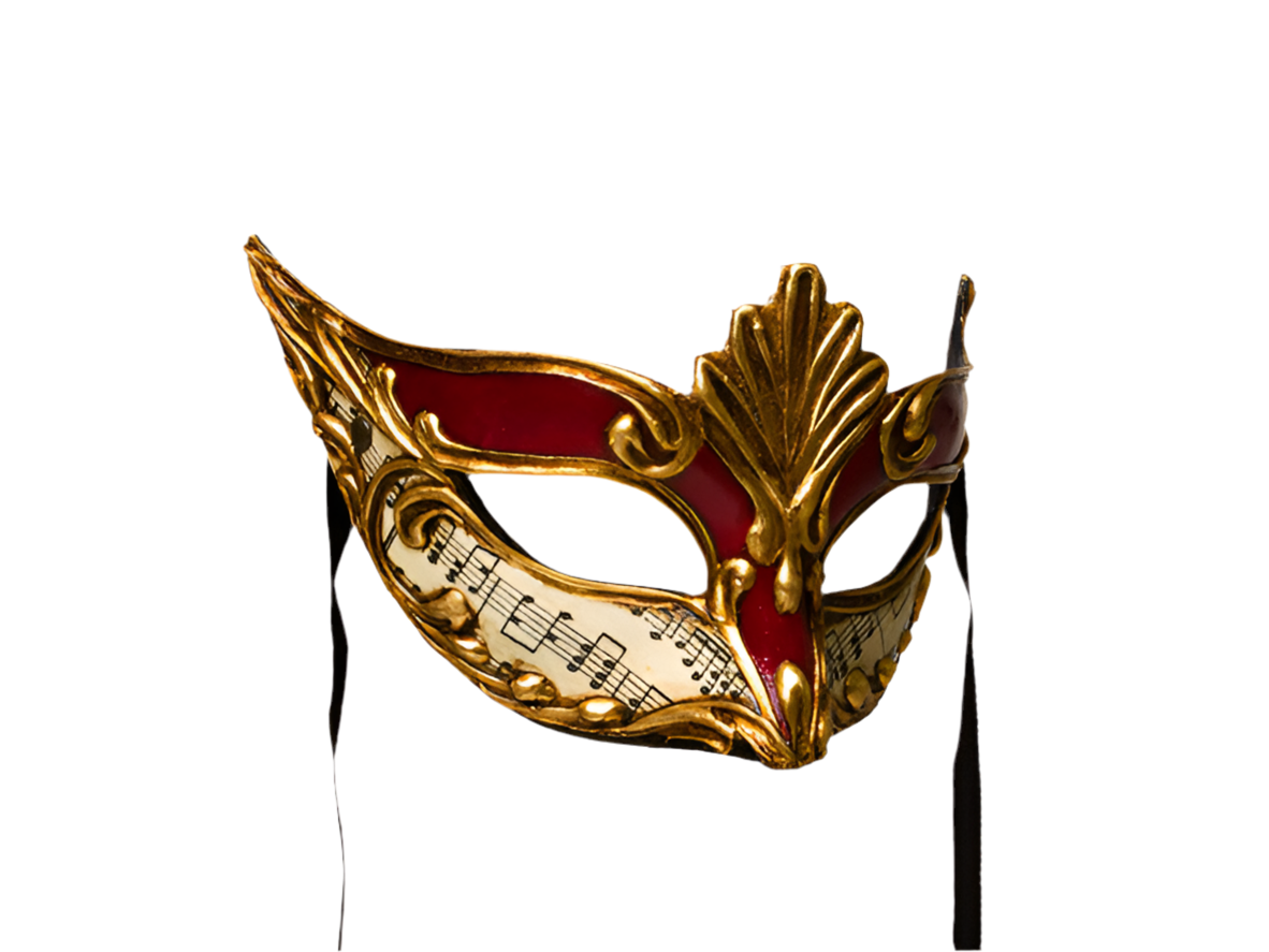 Masque loup rouge