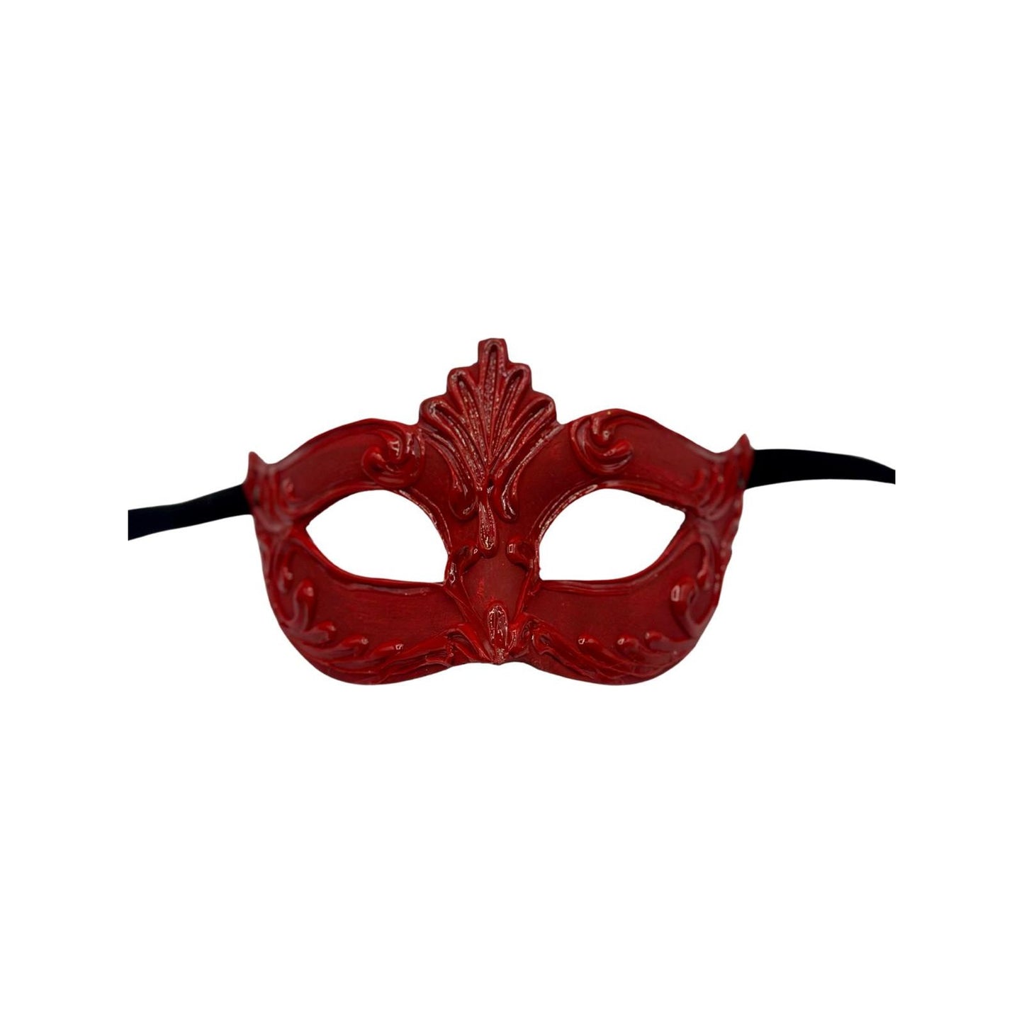 Rood glanzend Venetiaans Masker - Maskerade masker in rood