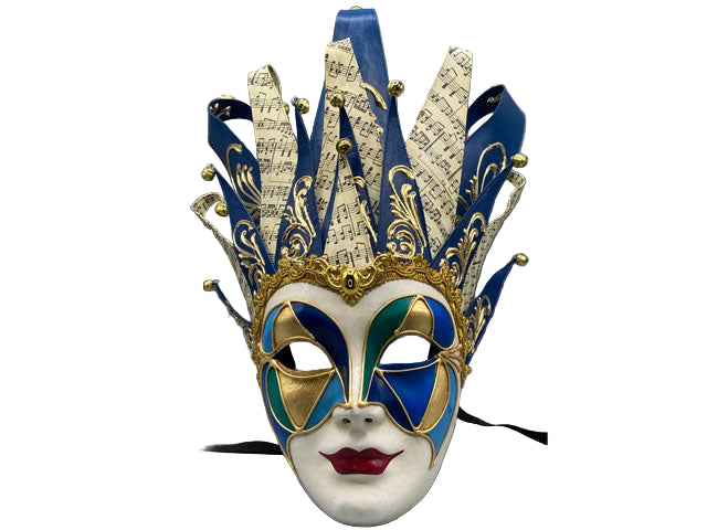 Vrouwelijk Joker -masker in blauw