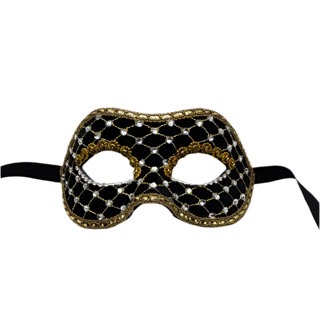 Gala-Maske aus schwarzem Samt