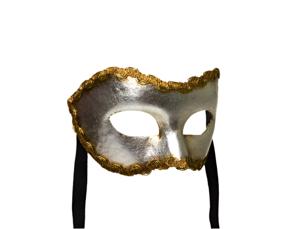 Zilver party masker