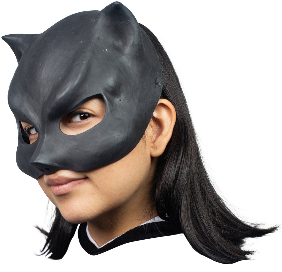 Masque de chat - Masque de style Catwoman en latex noir