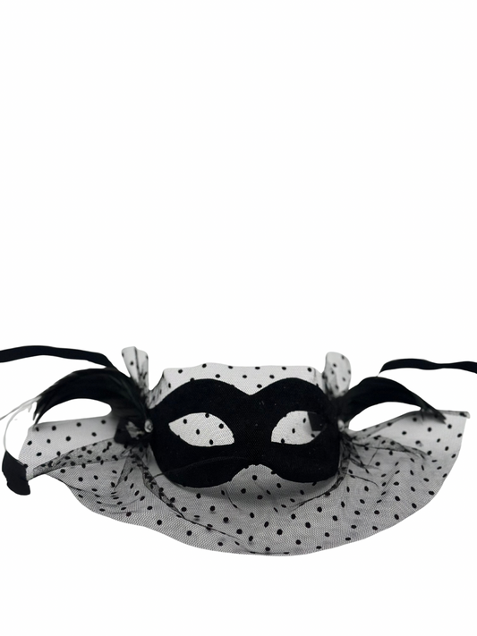 Masque de bal noir voilé