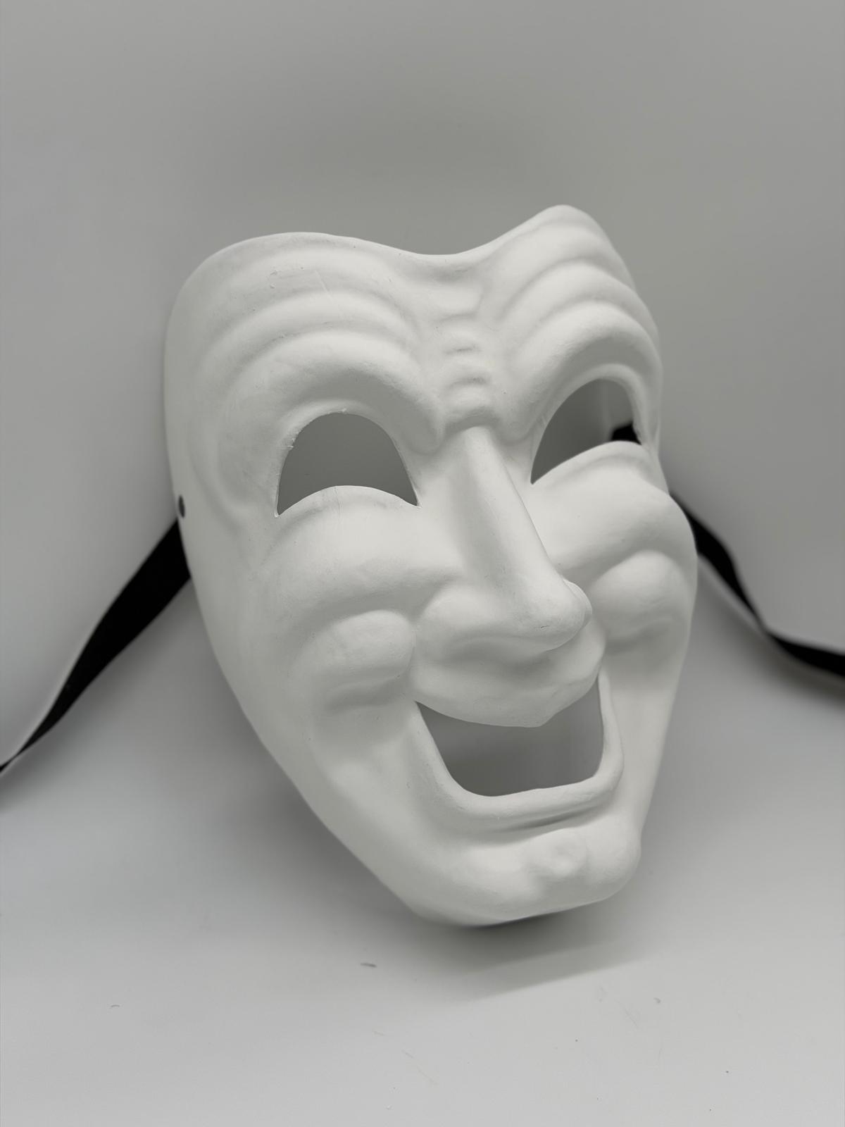 Masque de comédie, blanc