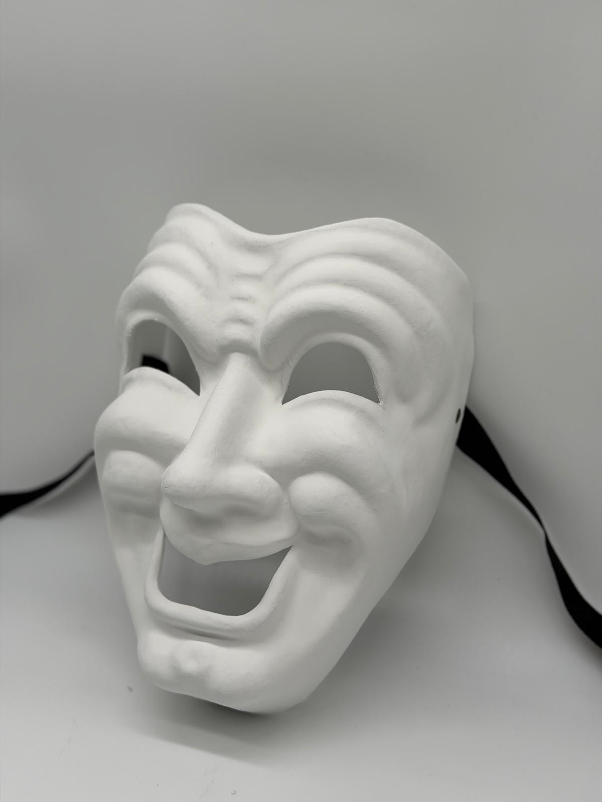 Masque de comédie, blanc