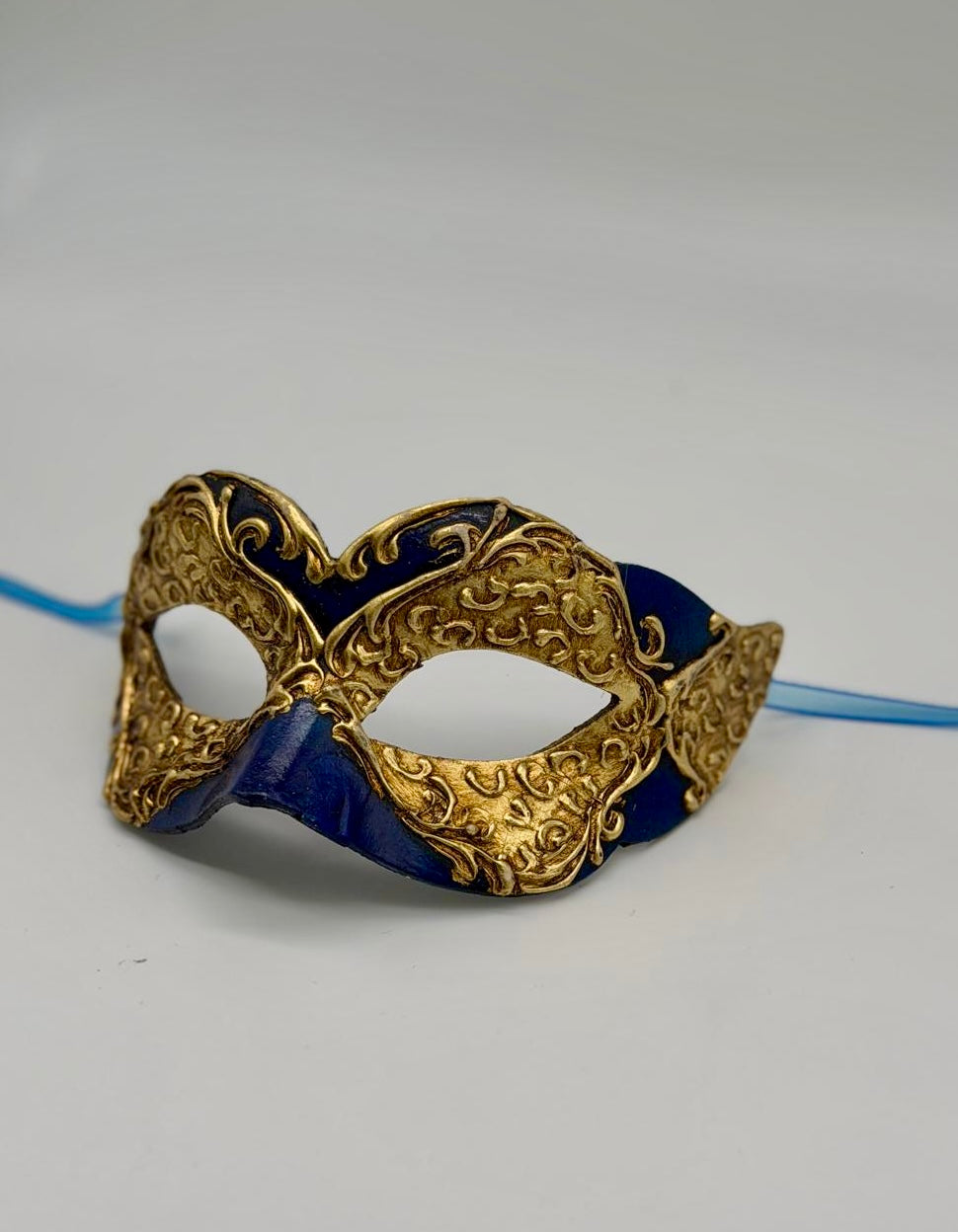 Venetian Kids Mask - Royal Blue & Gold