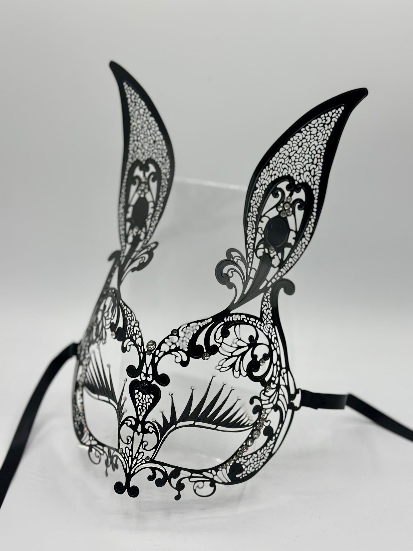 Metal bunny mask con brillantes strass  - Conejo de Pascua