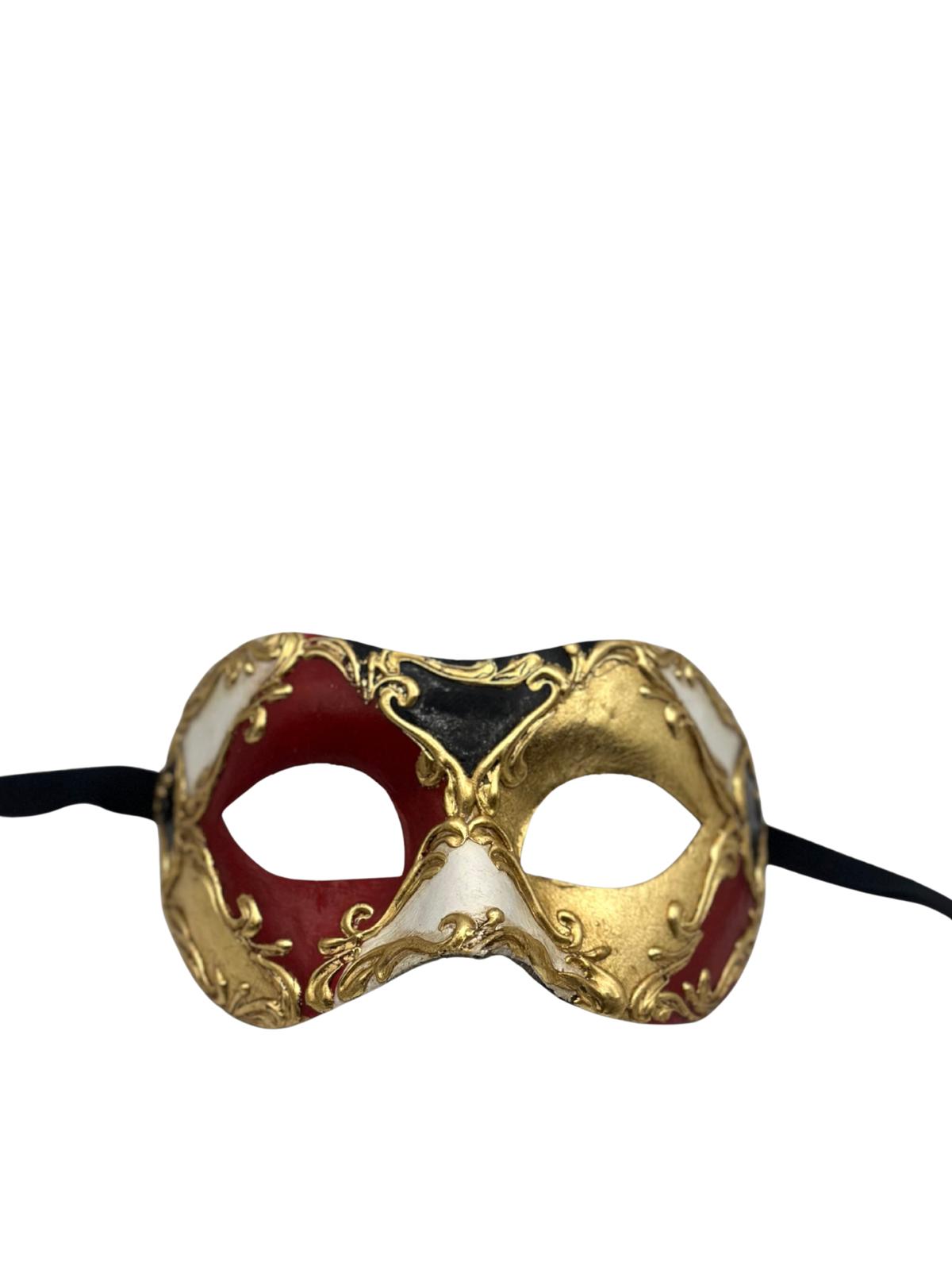 Baroque Masquerade Mask – Red/Black/Gold