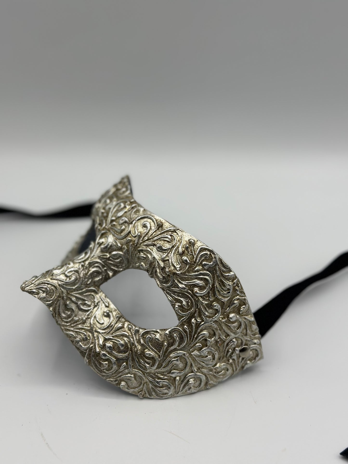 Masque de luxe colombine en argent - Masque de mascarade