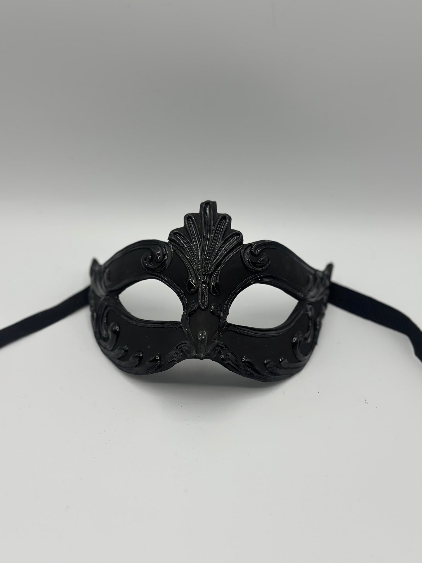 Juego de Máscaras Venecianas Negras - Máscaras Dúo de Papel Maché Artesanales para Mascaradas y Eventos