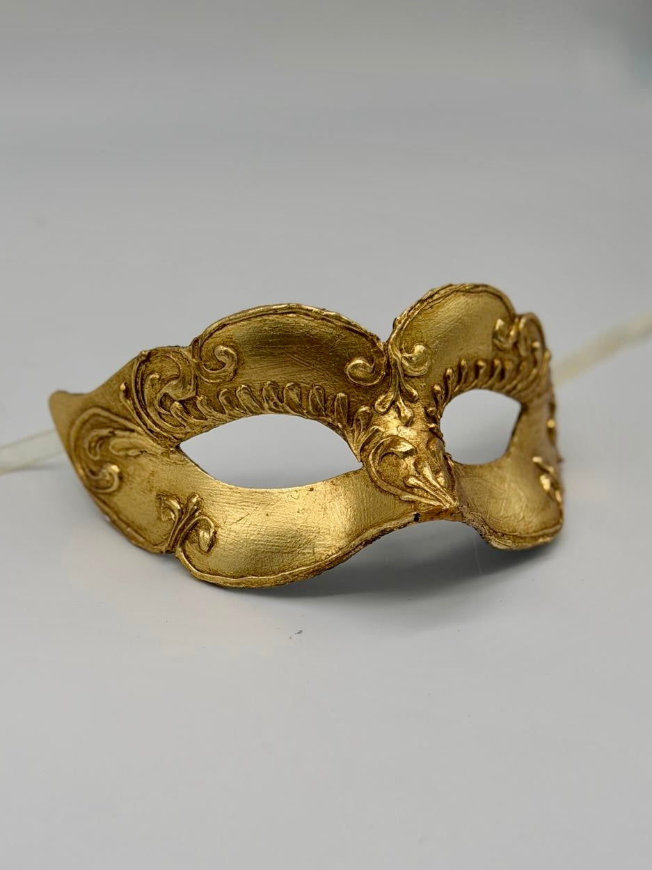 Venezianische Kindermaske handgefertigt Gold