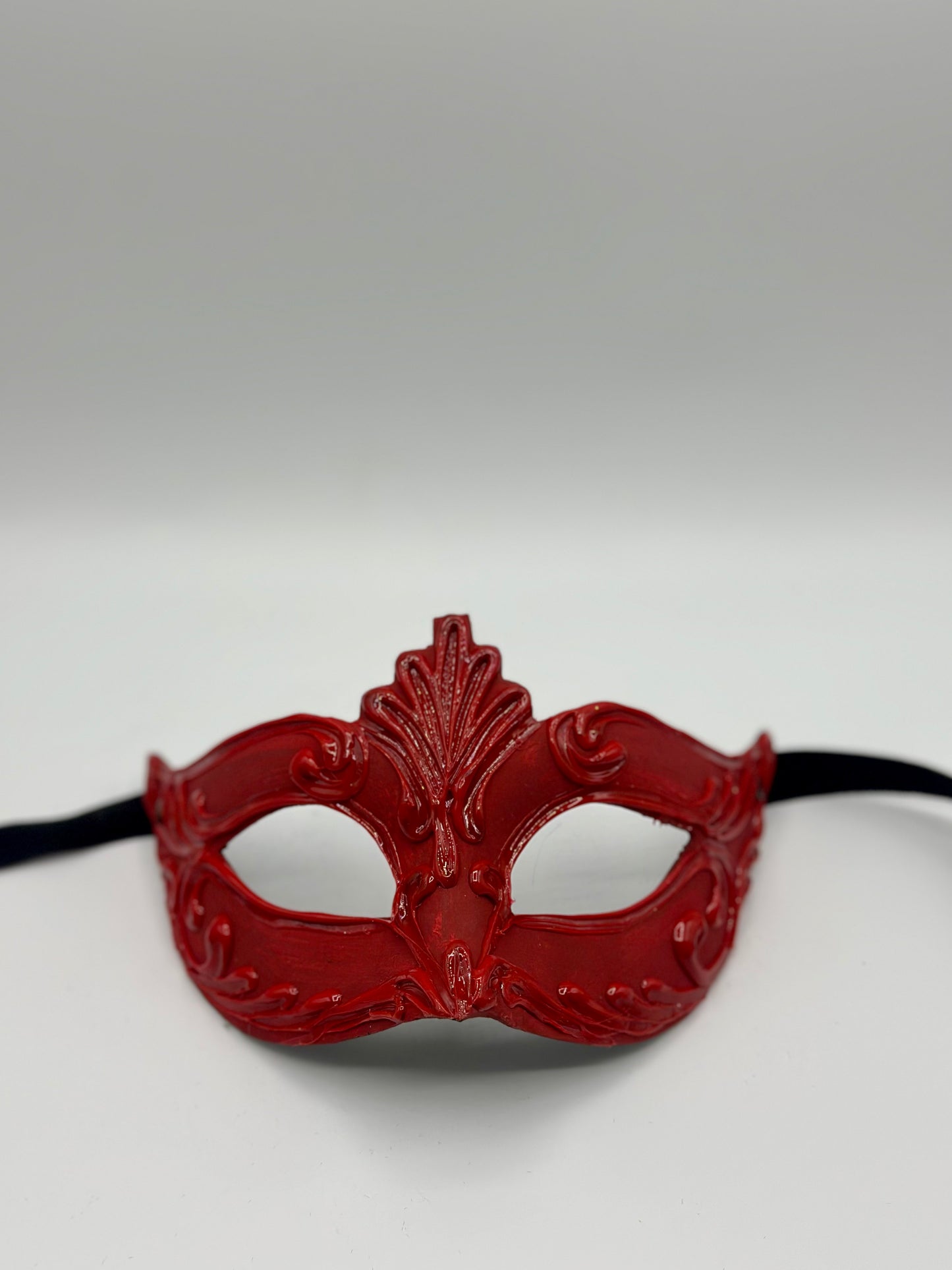 Masque vénitien rouge brillant – Masque de mascarade en rouge