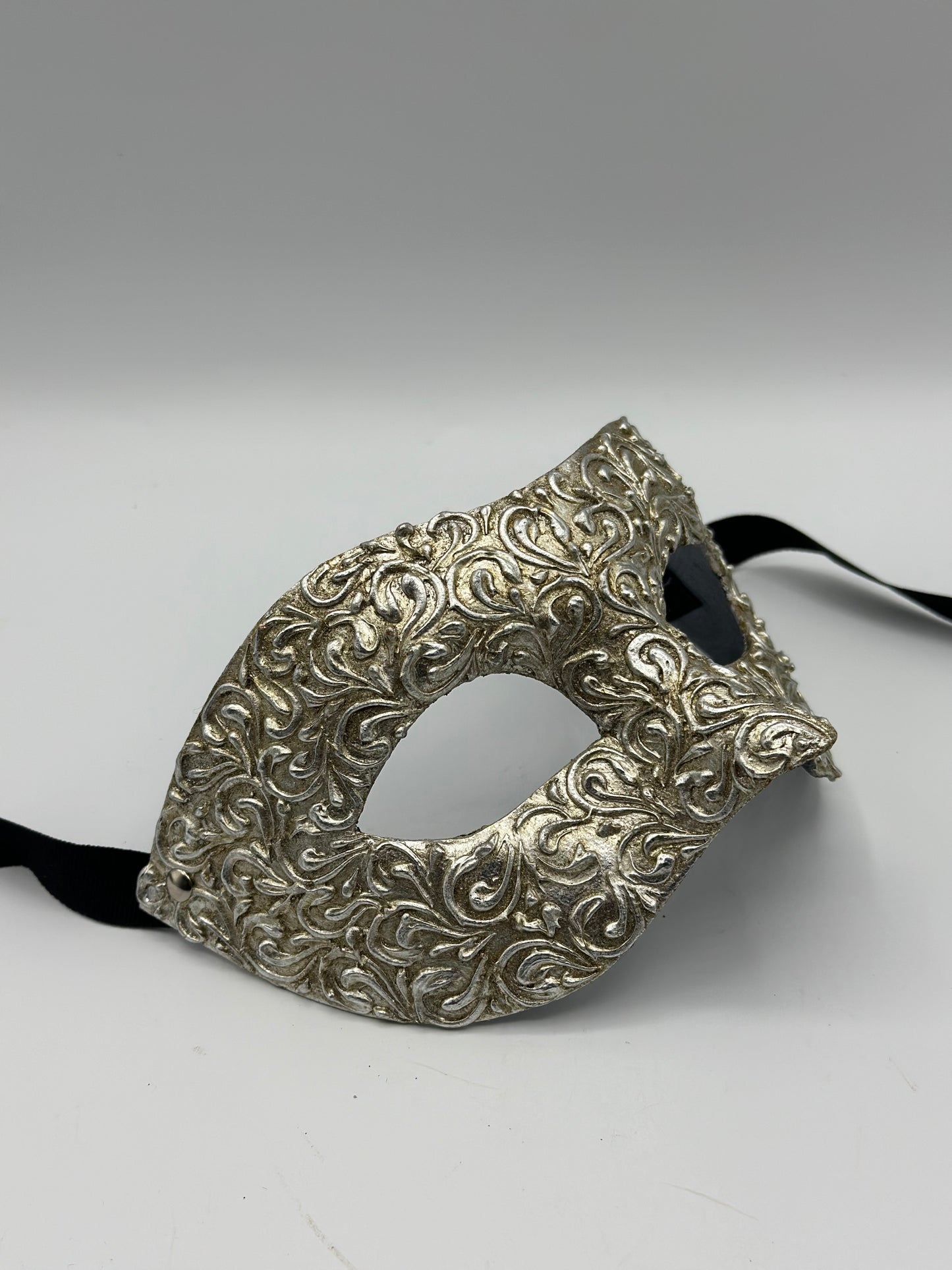 Masque de luxe colombine en argent - Masque de mascarade