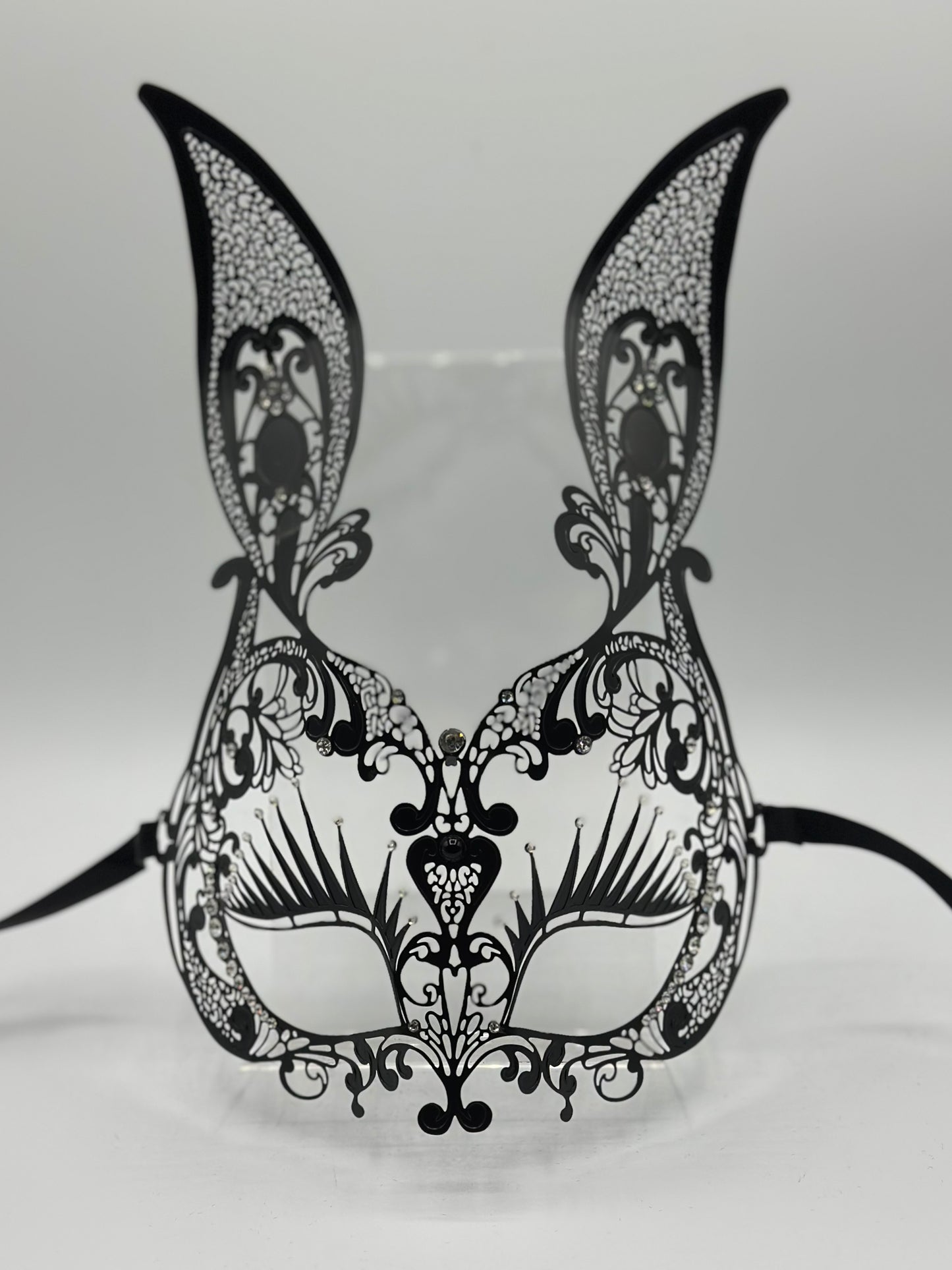 Metal bunny mask con brillantes strass  - Conejo de Pascua