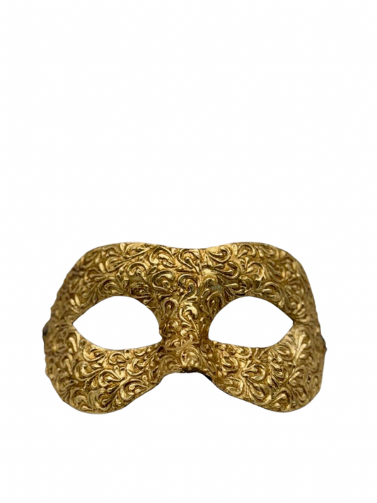 Máscara colombina de lujo en oro - Máscara de mascarada