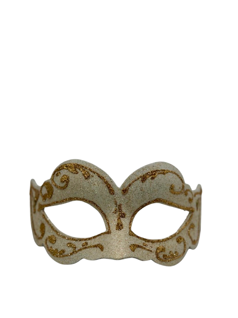 White glitter mask