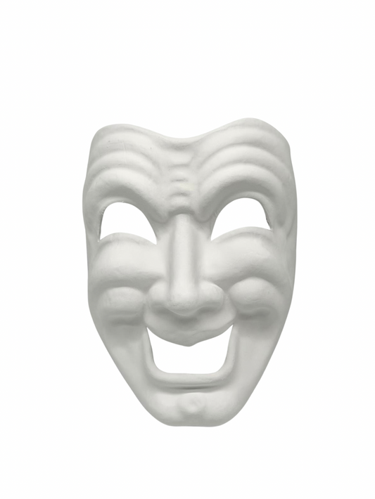 Masque de comédie, blanc