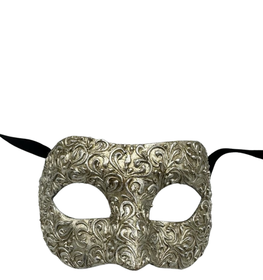 Luxe Venetiaans masker in zilver - Gala masker