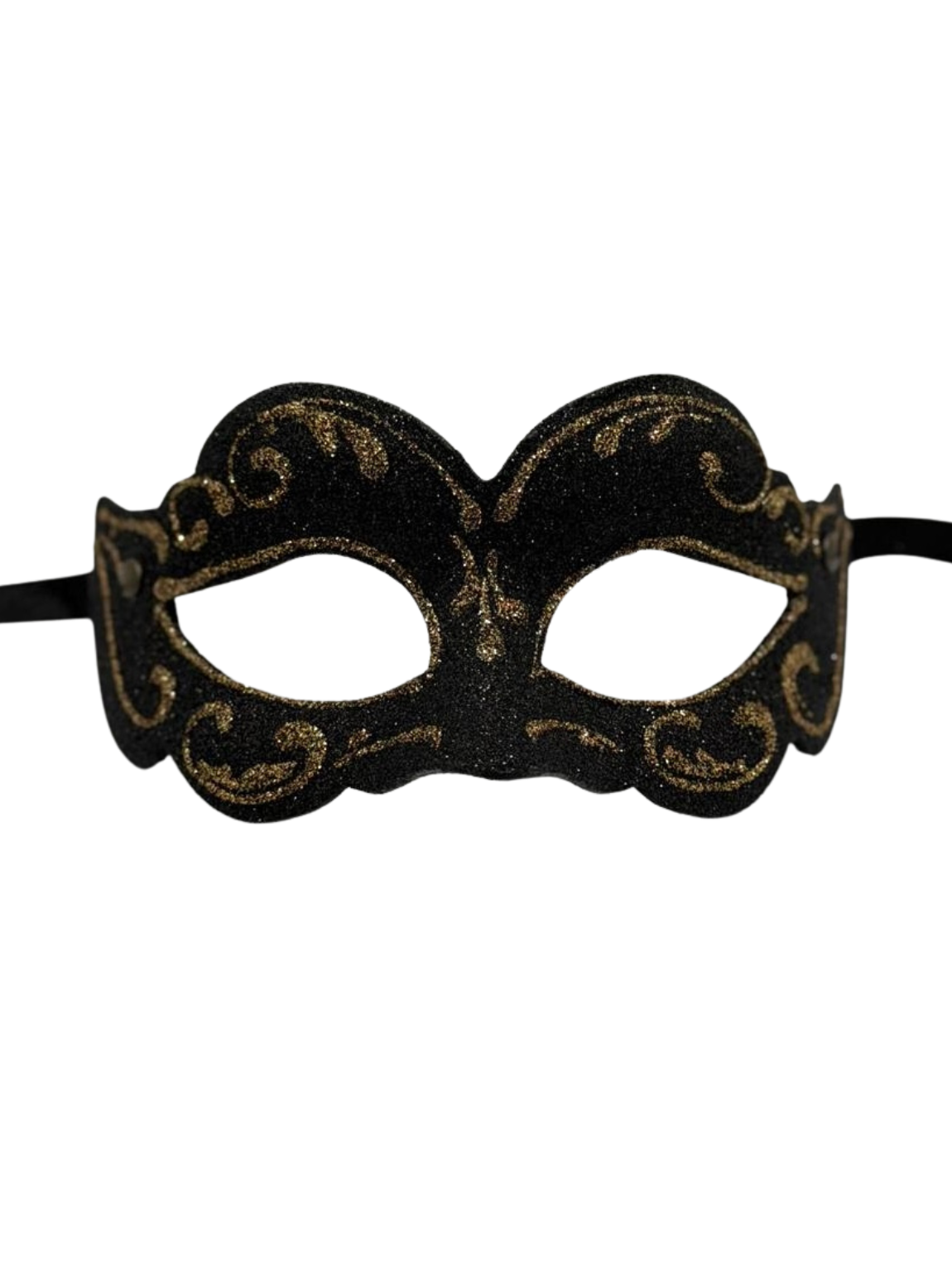 Black glitter mask