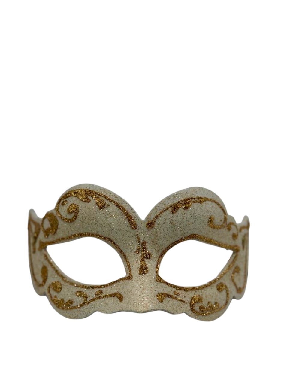 White glitter mask