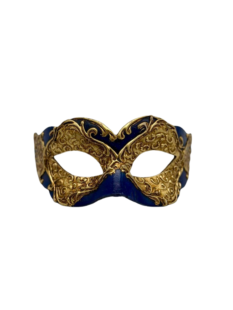 Venetian Kids Mask - Royal Blue & Gold