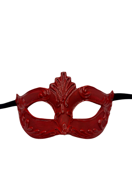 Máscara veneciana roja brillante - Máscara de mascarada en rojo