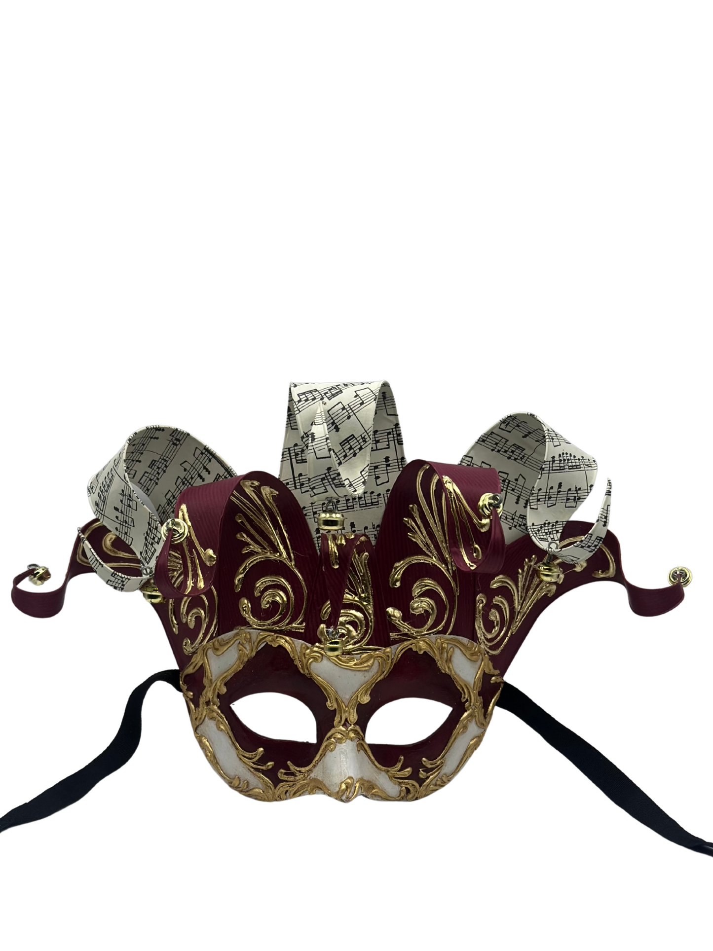Venetiaans masker Jolly in rood en wit - masker voor mannen