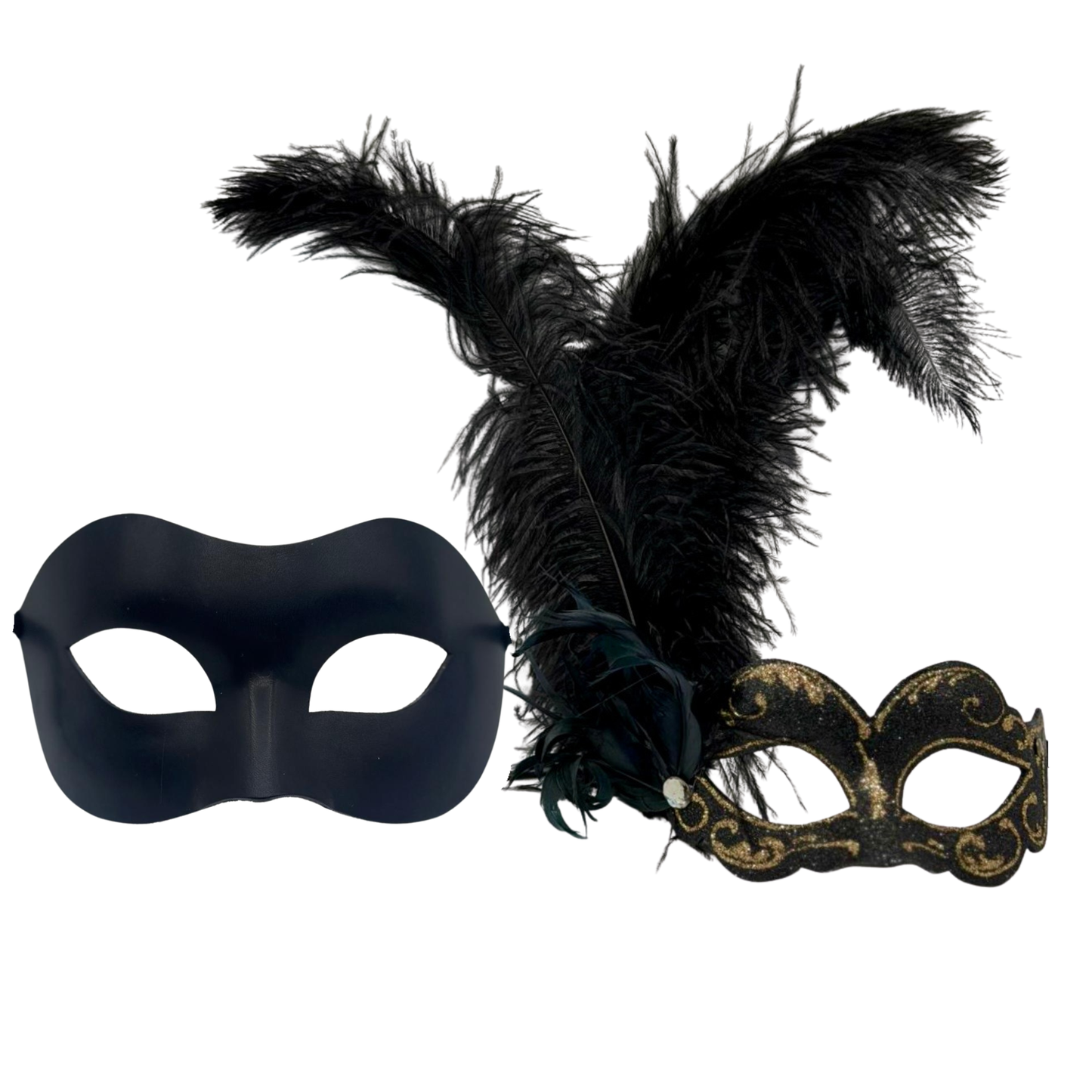 Set de Máscaras Negras para Parejas