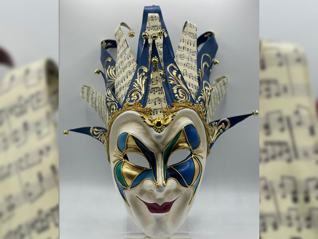 Male and Female blue Joker masks