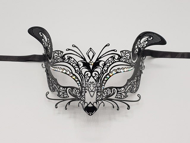 metal mask cat and mouse, cat and mouse mask filigree mask