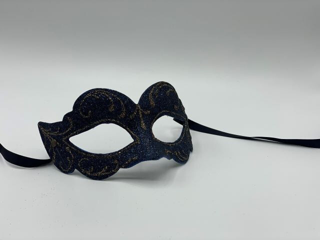 Blue glitter mask