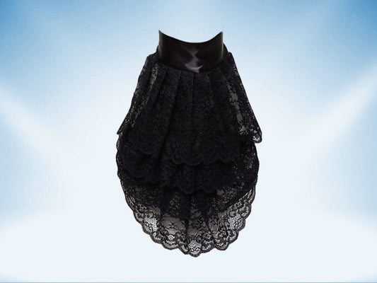 Black lace collar